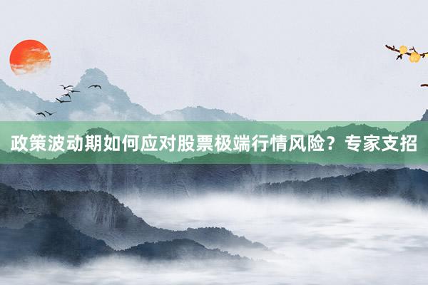 政策波动期如何应对股票极端行情风险？专家支招