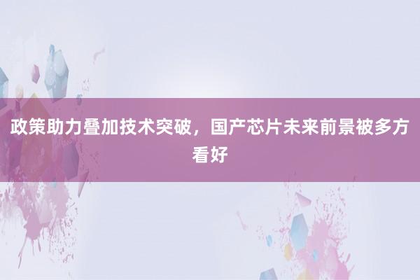 政策助力叠加技术突破，国产芯片未来前景被多方看好