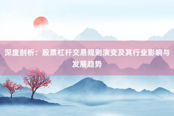深度剖析：股票杠杆交易规则演变及其行业影响与发展趋势